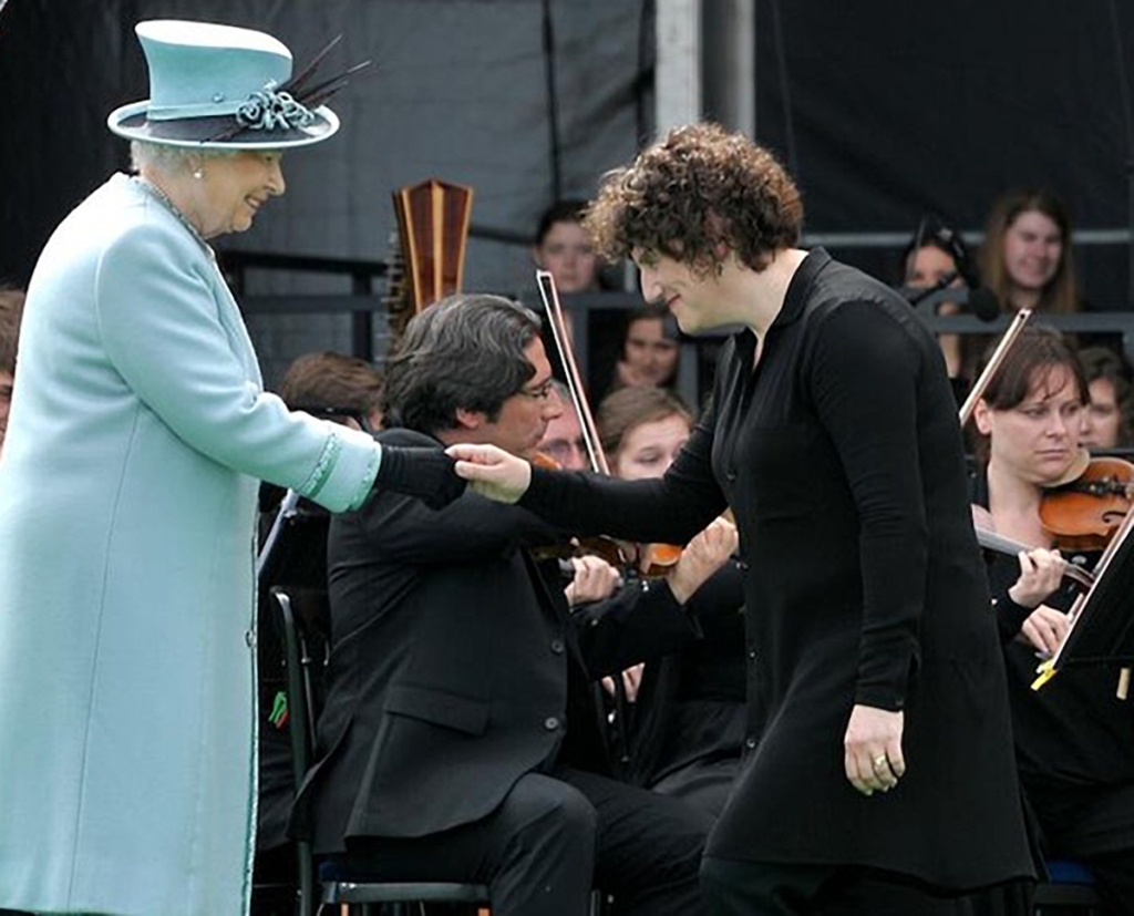 Rebecca Miller Conducts the London Philharmonic for Queen Elizabeth at the 800th Anniversary of the Magna Carta.